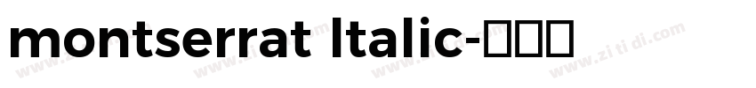 montserrat ltalic字体转换